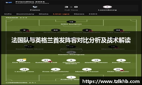 法国队与英格兰首发阵容对比分析及战术解读